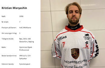 Spillerstallen A-laget 2020-2021 , #7 , ny spiller fra Köping